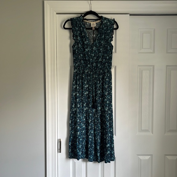 Knox Rose Dresses & Skirts - NEVER WORN- S- Knox Rose Blue Floral Dress with ties